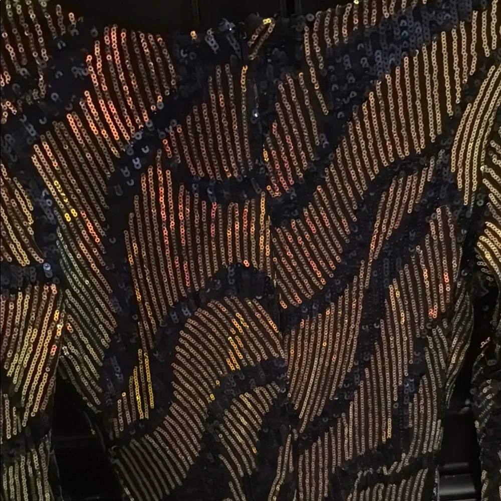 Sequined Long Sleeve Dress - Picture 6 of 7